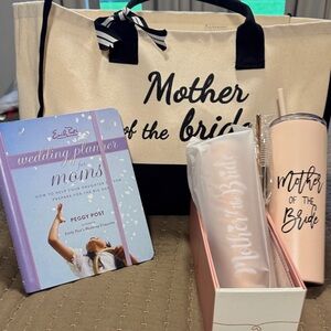 Mother of the Bride tote, planner, & 2 Skinny Tumblers